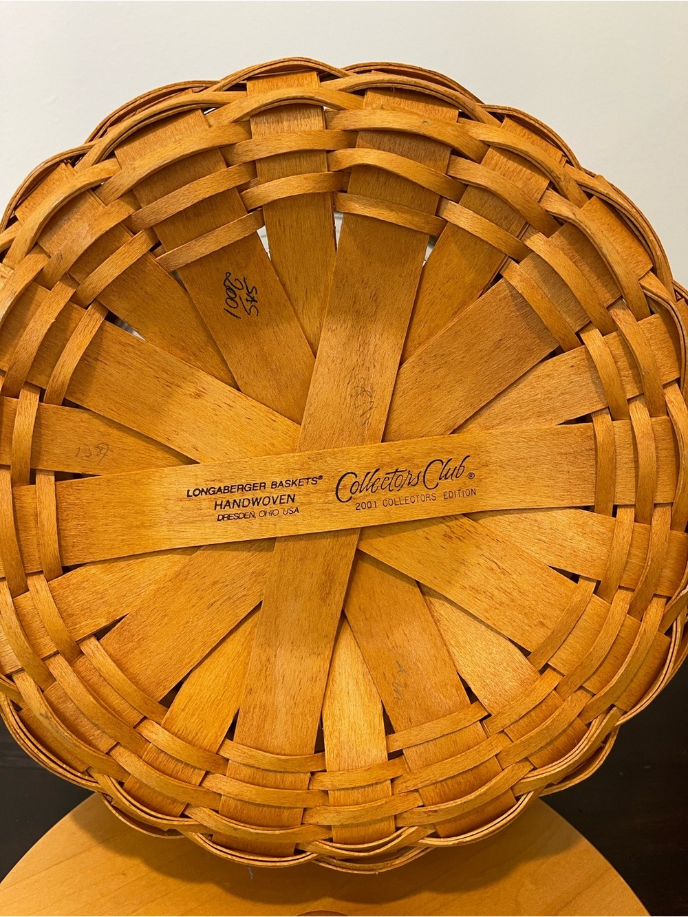Longaberger 2001 Collector’s Club Sewing Circle Basket Complete Set - Picture 9 of 12